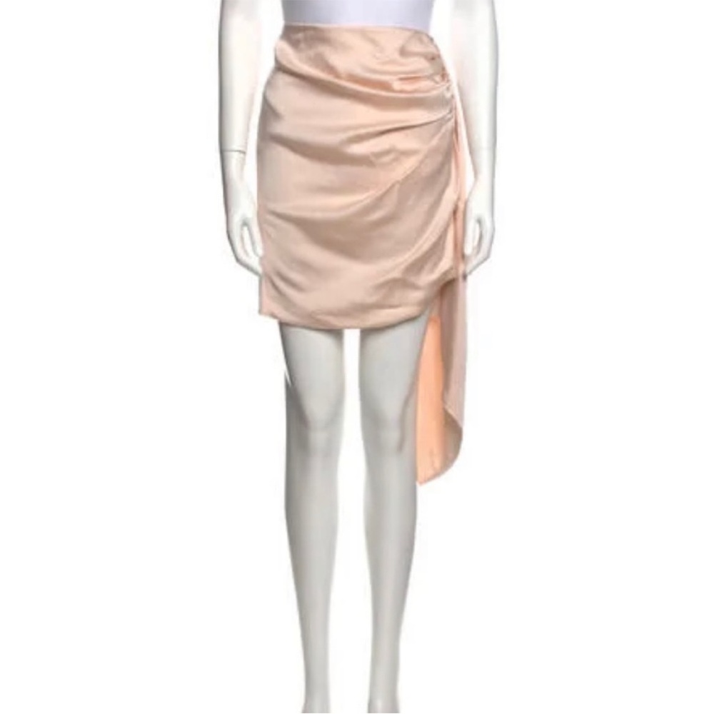 Jonathan Simkhai Acetate Midi Silk Blush Skirt Size 6 Designer Luxury Date Pink